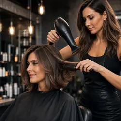 Ladies cut and blow dry at Barbers & Bronzing in La Cala Hills