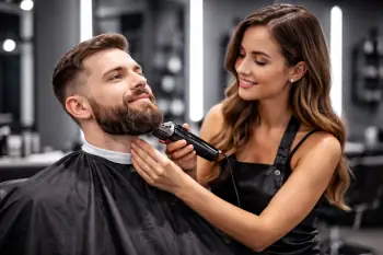 Professional beard trimming at Barbers & Bronzing